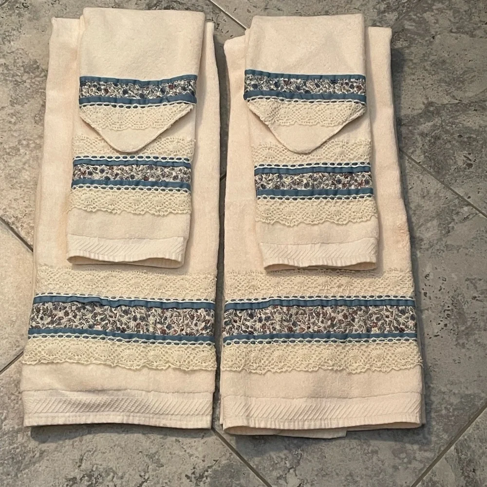 Vintage 6 Piece Bath Towel Set